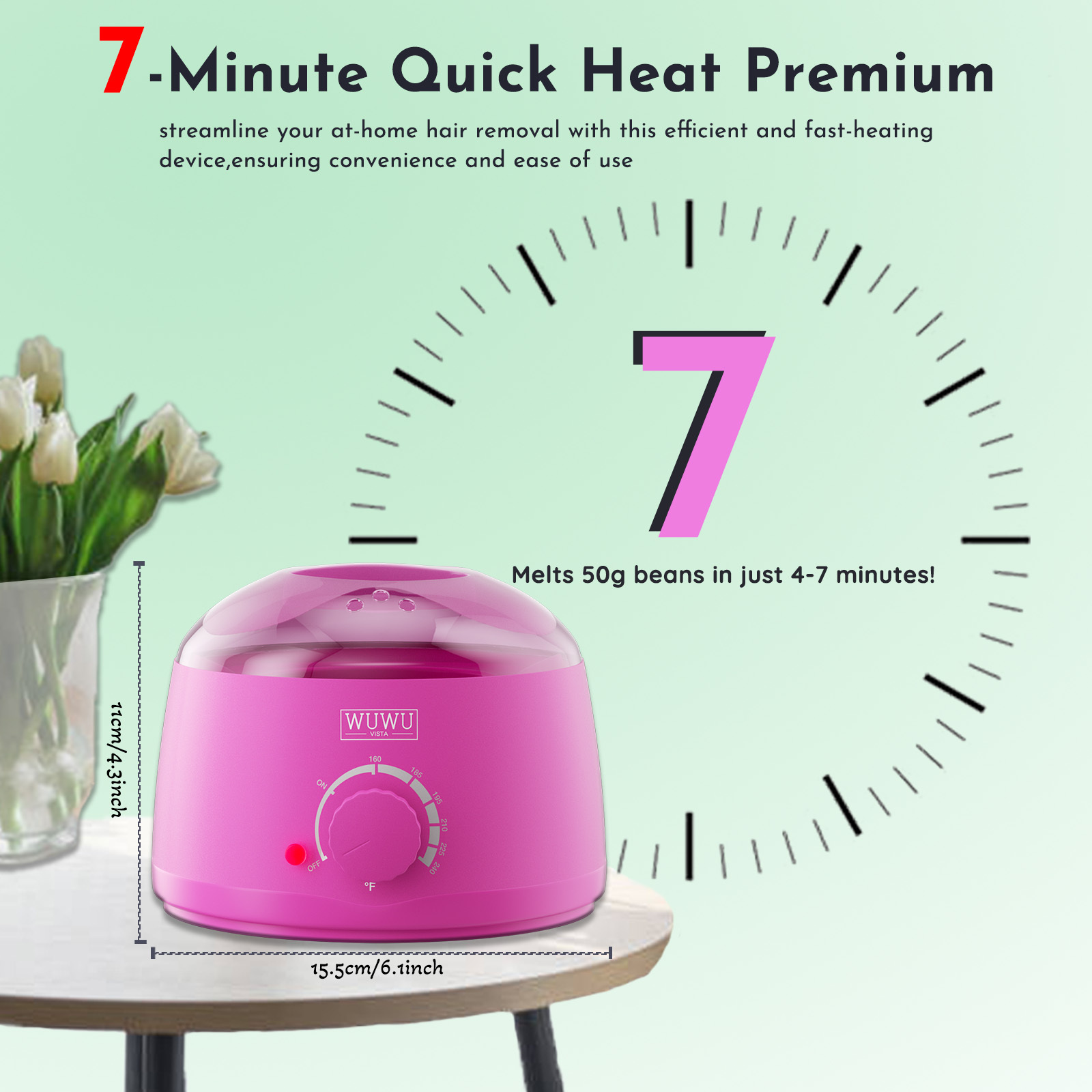 7ea75c68-2f47-400f-ac8b-f31f3e207bd0.jpg Waxing Kit 19 Items, WUWUVISTA Hair Removal Wax Kit With Wax Melt Warmer Waxing Beads For Face, Brazilian, Full Body, Bikini Suitable For Plugs Of American & European Specifications - Image 2