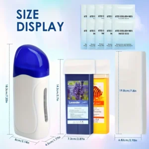 Viilife US Roll On Waxing Kit With Wax Cartridges And Wax Strips 3 In 1 Soft Wax Heater Kit Hair Removal Wax Wax Paper Waxing